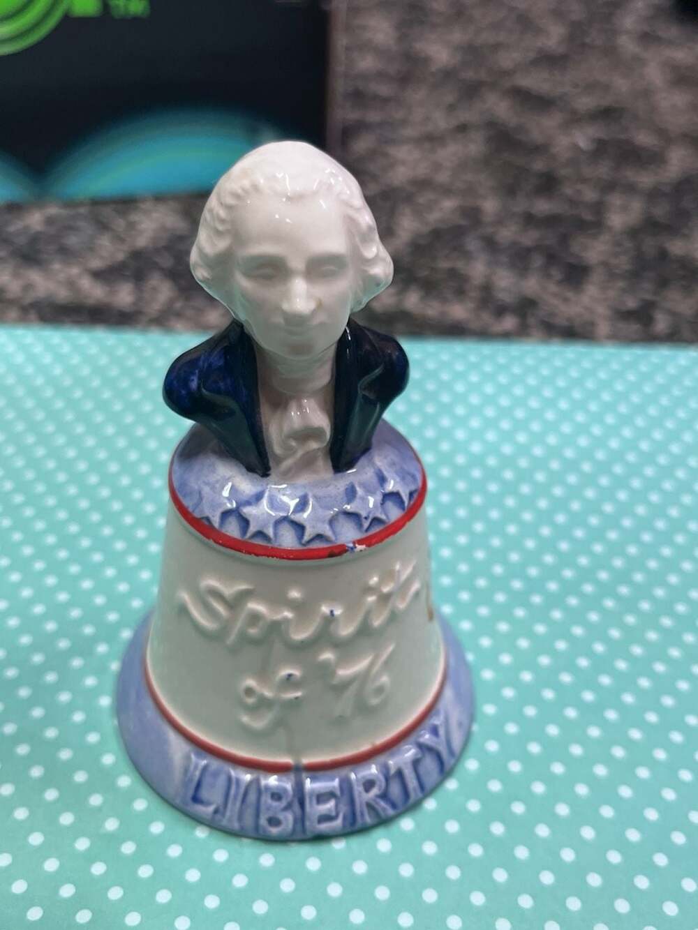 Vintage Napco George Washington 'Spirit of '76' Porcelain Bell